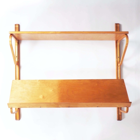 Early Shelf in Birch by Alvar Aalto for Aalto Möbler, Hedemora, Sweden