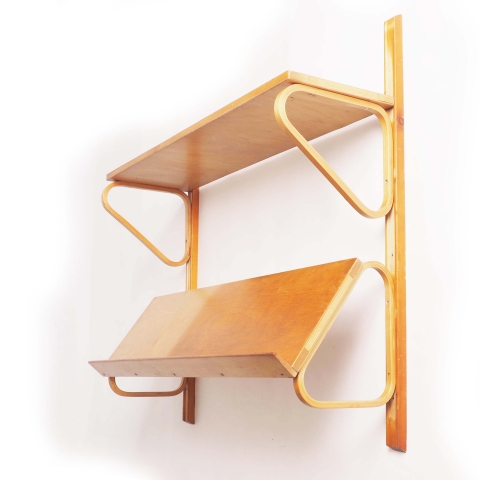 Early Shelf in Birch by Alvar Aalto for Aalto Möbler, Hedemora, Sweden