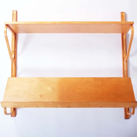 Early Shelf in Birch by Alvar Aalto for Aalto Möbler, Hedemora, Sweden