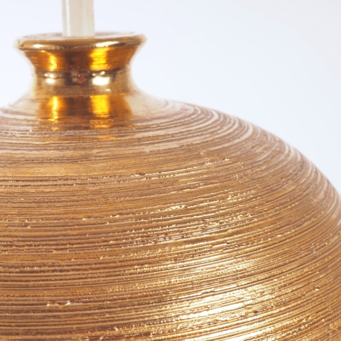 Golden lamp base by Bitossi