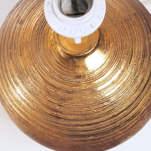 Golden lamp base by Bitossi