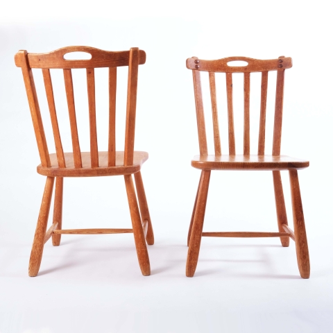 Two Swedish Sport Cabin Chairs in pine by David Rosén for NK, Sweden